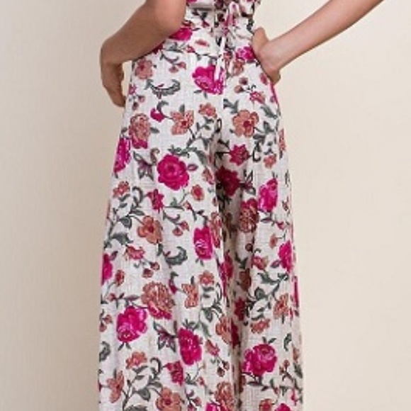 Beautiful vintage floral slit pant set - Picture 5 of 6